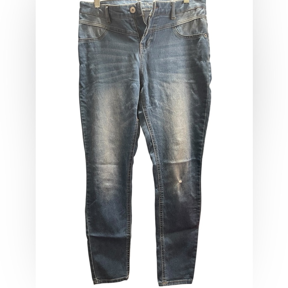 Vanilla Star Blue Skinny Jeans with Natural Fading